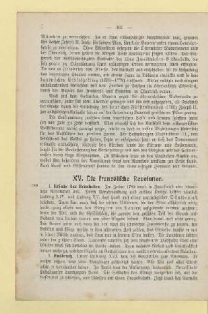 XV. Die französiche Revolution
