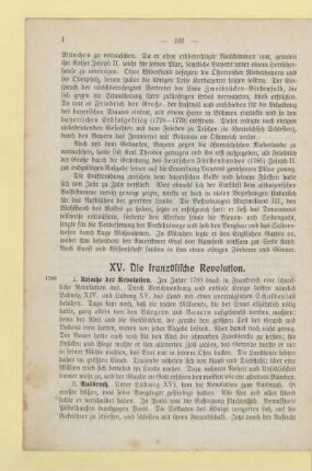 XV. Die französiche Revolution