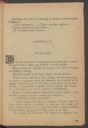Capítulo X - Día de prueba