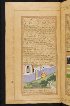 Illustration: Der Goldschmied Balmān tötet einen Diener des Qaiṣar von Rūm