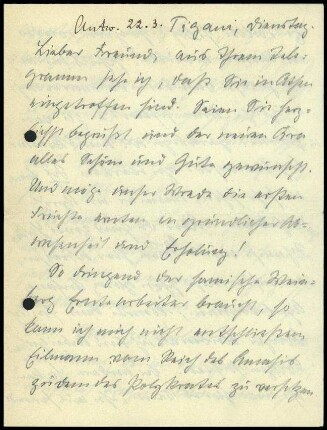 E. Buschor an G. Karo