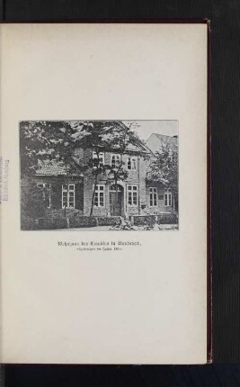 Wohnhaus des Claudius in Wandsbeck.