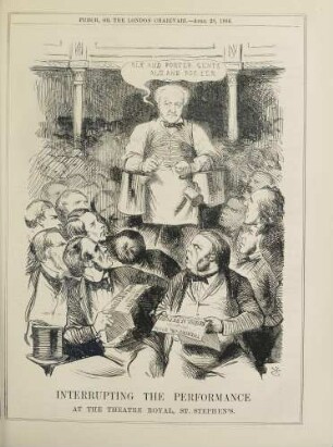 Interrupting the performance at the Theatre Royal, St. Stephen's
