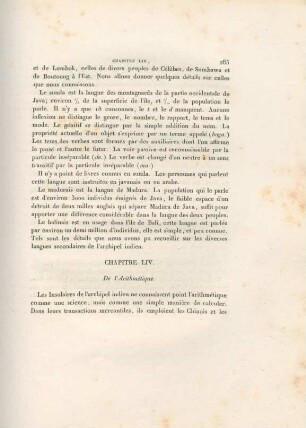 Chapitre LIV. De l'arithmétique