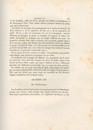 Chapitre LIV. De l'arithmétique
