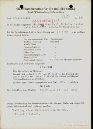 Rothenbacher, Karl