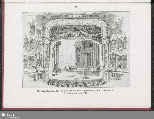 Die uraufführung des "Rienzi" im Dresdener Hoftheater am 20. Oktober 1842