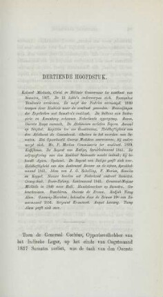 Dertiende hoofdstuk. Kolonel Michiels, Civiel en Militair Gouverneur ter westkust van Sumatra, 1837 ...