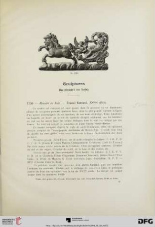 Sculptures (la plupart en buis) (No. 1100-1147)