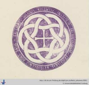 [Provenienz]: Kollwitz, Johannes