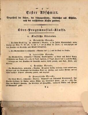 Jahresbericht der K. Studienanstalt zu Kaiserslautern. 1824