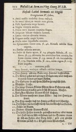 Flosculi Latini Sermonis ex Virgilii Georgicorum IV. Libro.