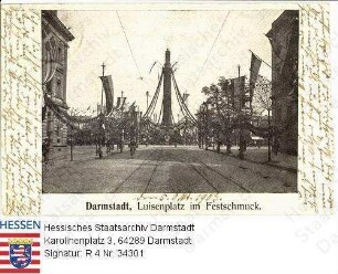 Darmstadt, Luisenplatz im Festschmuck