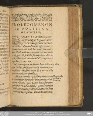 Prolegomenon In Politica Aristotelis.