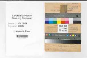 Entnazifizierung Peter Loevenich , geb. 06.05.1905 (Stadtinspektor)