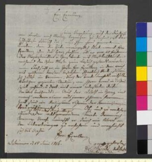 Brief von Jacobi, Johann Friedrich an Goethe, Johann Wolfgang von