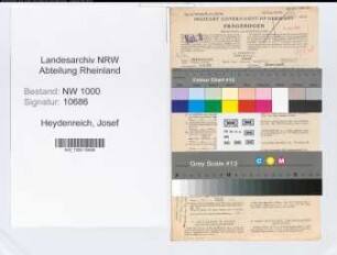 Entnazifizierung Josef Heydenreich, geb. 08.08.1902 (Verw.Sekretaer)