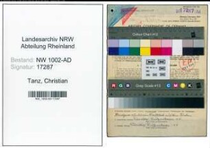 Entnazifizierung Christian Tanz, geb. 03.03.1884 (Staedt.Vollziehungsbeamter)