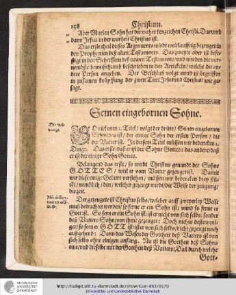 Seinem eingebornen Sohne