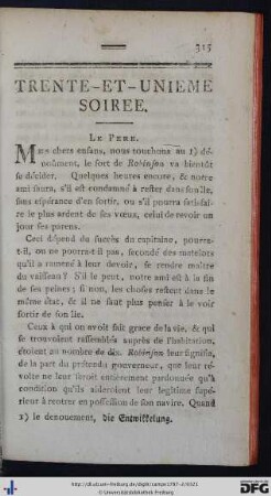Trente-Et-Unieme Soiree.
