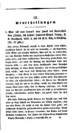 Beurtheilungen