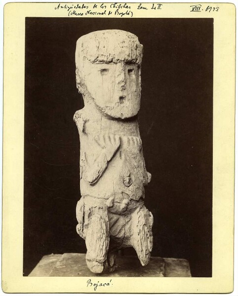 Clay figure, Antigüedades de los Chibchas Lam. L II (Museo Nacional Bogotá)