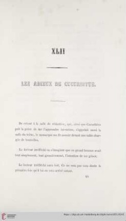 XLII Les adieux de Cucurbitus