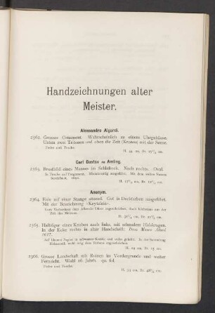 Handzeichnungen alter Meister