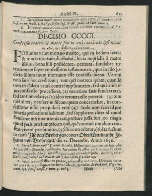 Decisio CCCCI. - Decisio CCCCVII.