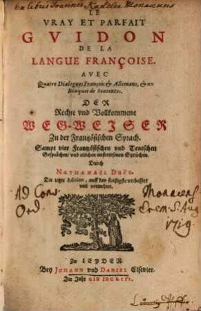 Guidon de la langue Françoise