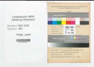 Entnazifizierung Josef Thiele , geb. 05.08.1913 (Techn.Inspektor)