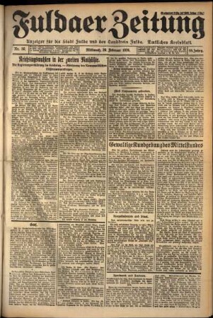 Ausgabe vom Mittwoch, den 29. Februar 1928.