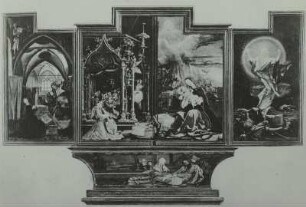 Grünewald, Mathis Neithardt. Um 1480 - 1528. Der Isenheimer Altar (Zweite Wandlung). Lindenholz. 1512 - 1515. Colmar i. Elsaß: Museum Unterlinden.