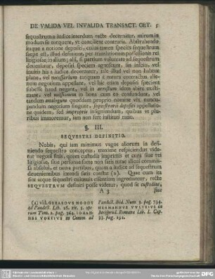 §. III. Sequestri Definitio
