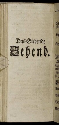 Das Siebende Zehend.