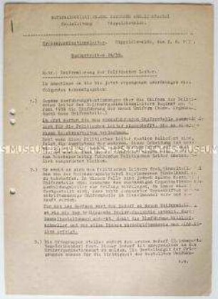 Rundschreiben der NSDAP-Kreisleitung zur Uniformierung der Parteifunktionäre
