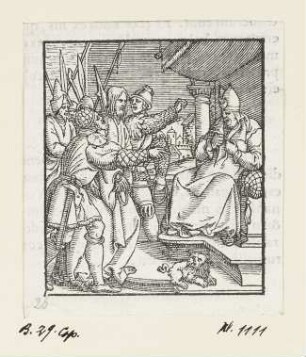 Christus vor Kaiphas, Blatt 12 der Folge "Passion"