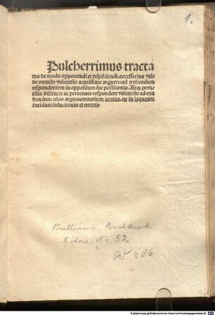 Tractatus de modo opponendi et respondendi