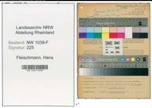 Entnazifizierung Hans Fleischmann , geb. 13.04.1910 (Revierfoerster)