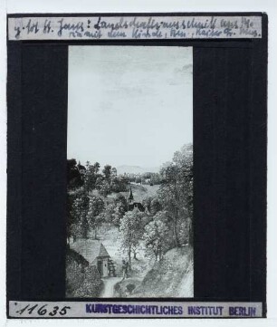 Geertgen, Maria mit Kind (Berlin GG 1853) : Detail, Landschaftsausblick