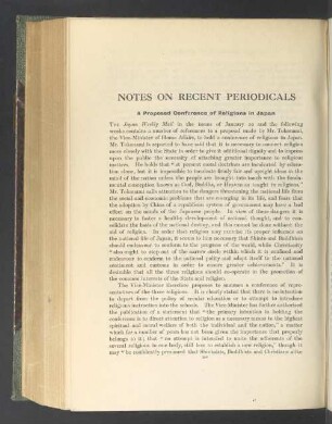 Notes on recent periodicals