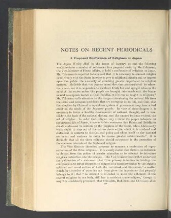 Notes on recent periodicals