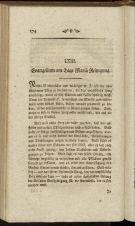 LXIII. Evangelium am Mariä Reinigung.
