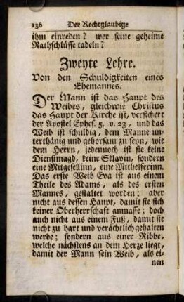 136-149, Zweyte Lehre. Von den Schuldigkeiten eines Ehemannes.