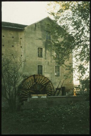 Wasserrad Typ Zuppinger-Unterschlechting in der Damm-Mühle in Wildau/Wentdorf