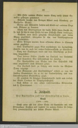 5. Abschnitt. Die Kurfürsten aus der Ernestinischen Linie