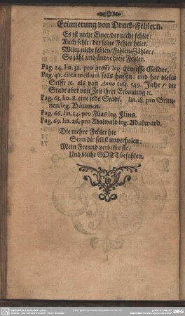 Erinnerung von Druck-Fehlern