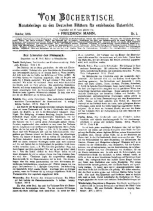 20: Vom Büchertisch - 1910/1911