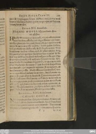 Epistola XIII. Mediolanum. Caesari Cottae.