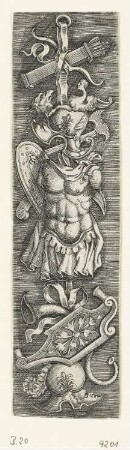 Hochfüllung mit Trophäe